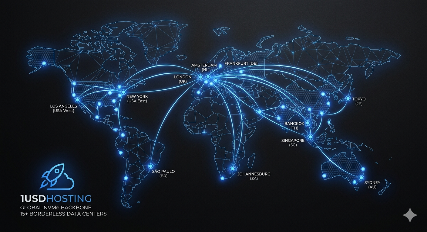 1USDHosting Global Backbone